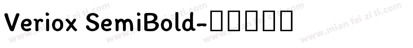 Veriox SemiBold字体转换